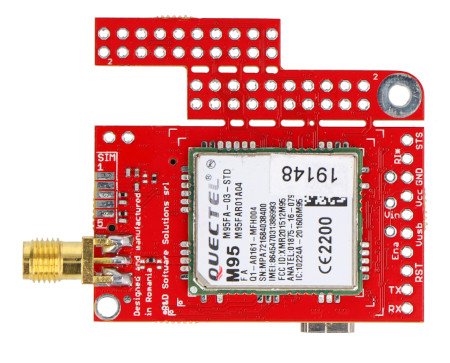 2G / GSM modul - u-GSM shield v2.19 M95FA - pro Arduino a Raspberry Pi - SMA konektor