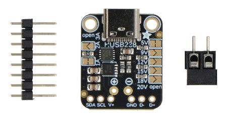 Power Delivery Dummy Breakout - napájecí modul s USB C konektorem - HUSB238 - Adafruit 5807