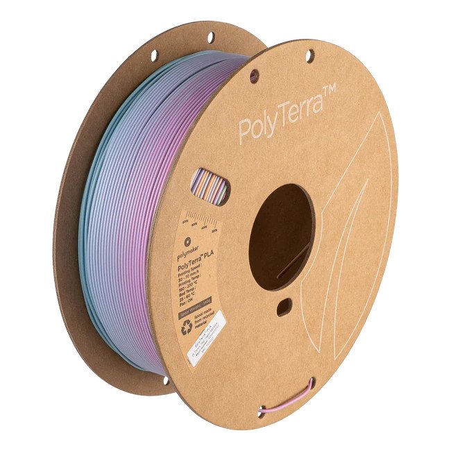 Filament Polymarker PolyTerra Gradient PLA 1,75 mm 1 kg - Pastel Rainbow