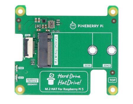 Pineberry Pi HatDrive! Top Lite - adaptér NVMe 2230, 2242 pro Raspberry Pi 5