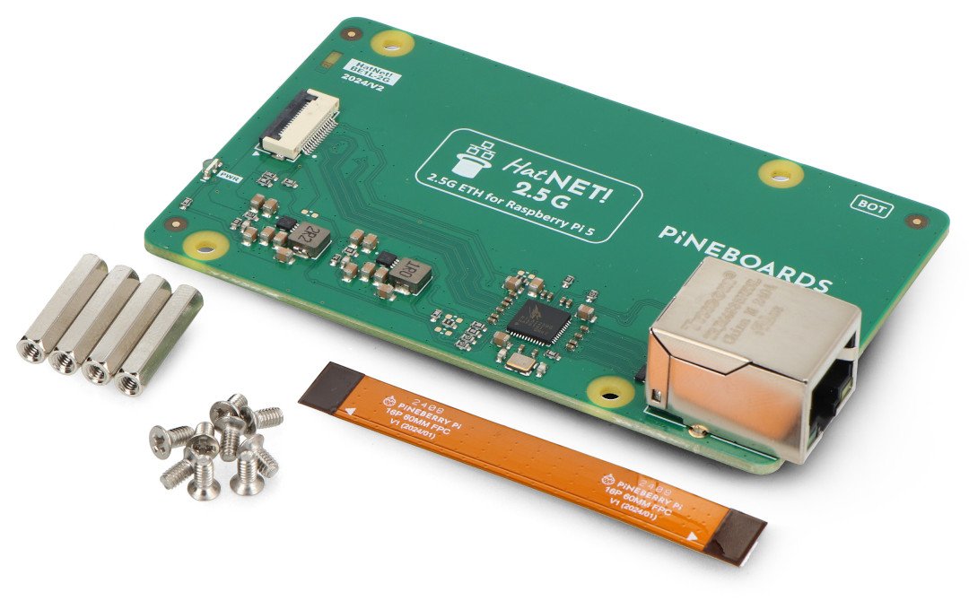 HatNET! 2.5G – Ethernet overlay pro Raspberry Pi 5