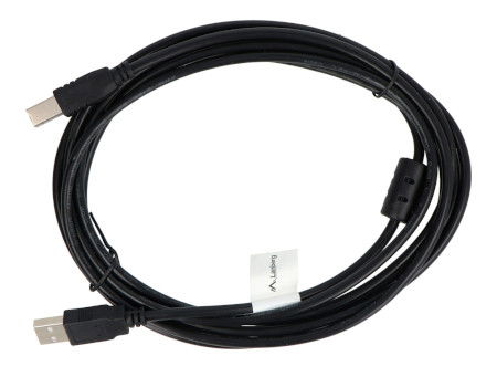 Lanberg USB A - USB B 2.0 kabel - s feritovým filtrem - černý - 3 m