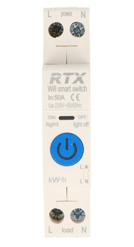 Tuya - relé s měřičem energie - 50 A - WiFi - Android / iOS aplikace - RTX WCR1-50