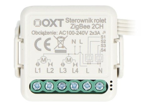 Tuya - 2kanálový mini ovladač rolet ZigBee - aplikace pro Android / iOS - OXT SWTZ28