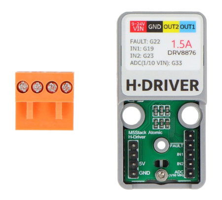 Atomic H-Driver Base - ovladač motoru - DRV8876 - rozšiřující modul pro M5Atom - M5Stack A092