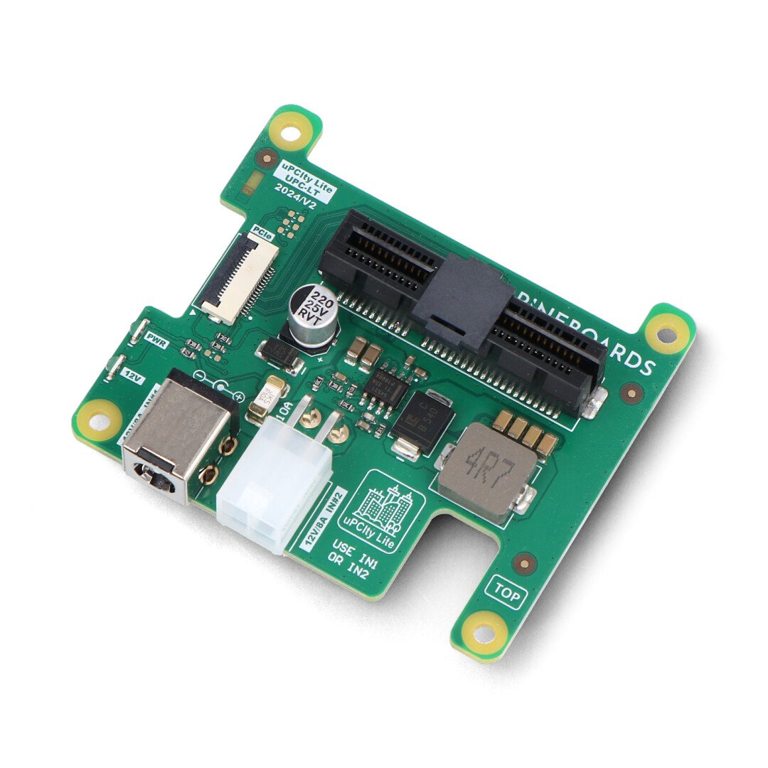Pineboards Hat uPclty Lite – PCI Express překryv se slotem PCIe x4 pro Raspberry Pi 5