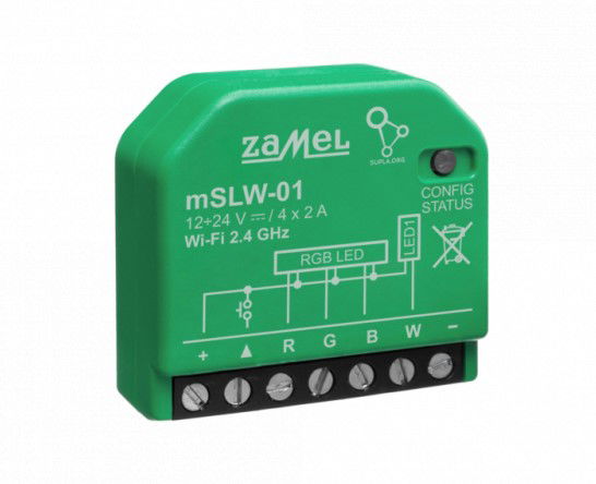 Zamel Supla mSLW-01 - RGBW WiFi LED ovladač - Android / iOS aplikace