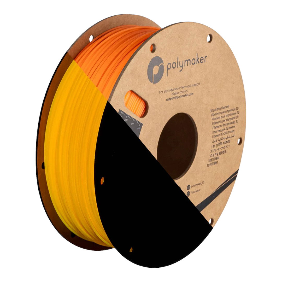 Filament Polymaker PolyLite Luminous PLA 1,75mm 1kg - Oranžová