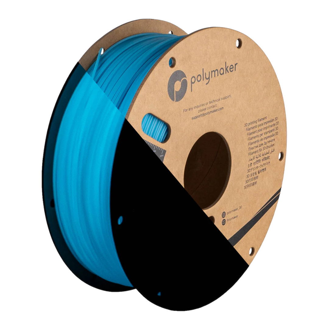 Polymaker vlákna PolyLite Luminous PLA 1,75 mm 1 kg - Modrá