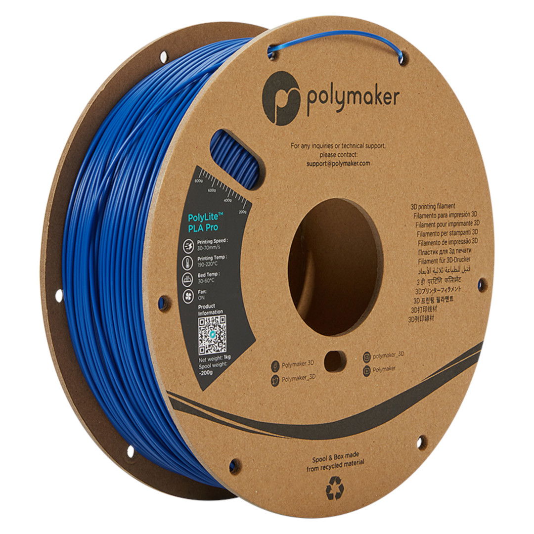 Polymaker na vlákna PolyLite PLA Pro 1,75 mm 1 kg - Modrá