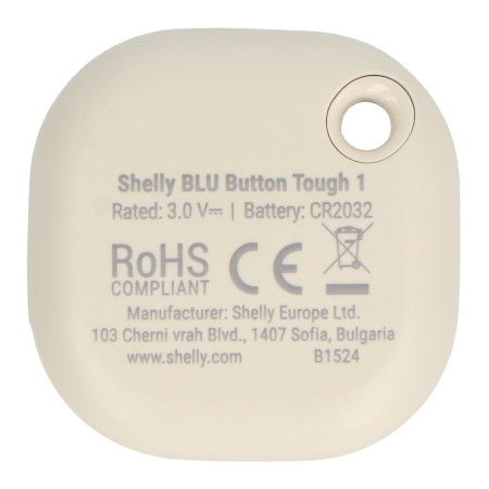 Shelly Blu Button Tough 1 - Bluetooth akční tlačítko a tlačítko pro aktivaci scény - béžové