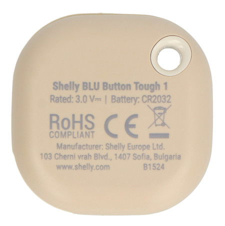 Shelly Blu Button Tough 1 - Bluetooth akční tlačítko a tlačítko pro aktivaci scény - mocha