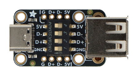 Převodník USB typu A na USB typu C s přepínačem DIP – Adafruit 5972