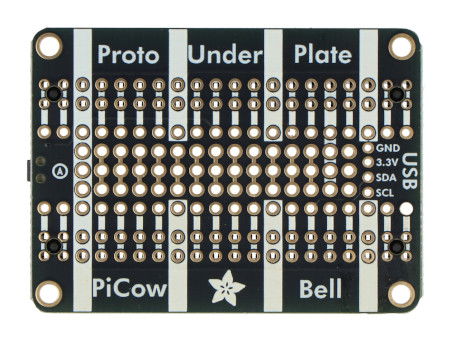 PiCowBell Proto Under Plate - prototypová deska pro Raspberry Pi Pico - STEMMA QT - resetovací tlačítko - Adafruit 5905