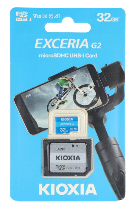 Kioxia Exceria G2 microSD paměťová karta 32GB 100MB/s UHS-I třída U3 V30 s adaptérem