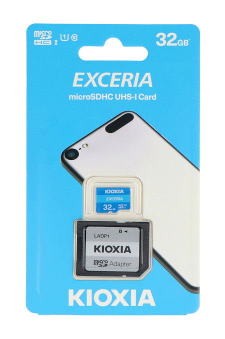 Kioxia Exceria G2 microSD paměťová karta 32GB 100MB/s UHS-I třída U3 V30 s adaptérem