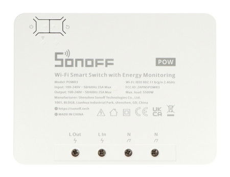 Sonoff POWR3 - Smart Switch s měřením proudu WiFi - Android / iOS App 