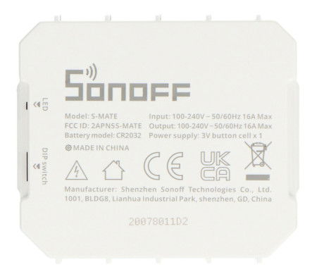 Sonoff S-MATE - Smart WiFi Switch - aplikace pro Android / iOS