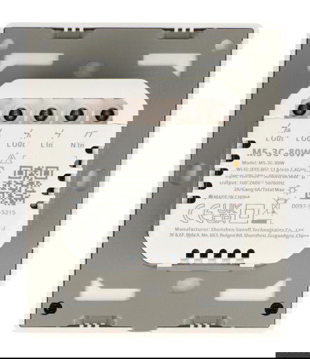 Sonoff M5-3C-80W - Smart Wall Switch WiFi / Matter - 3-kanálový - Bílý