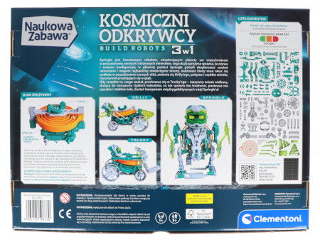 Stavebnice Mechanics Laboratory - Vesmírní průzkumníci - Sestavte roboty 3 v 1 - Clementoni 50873