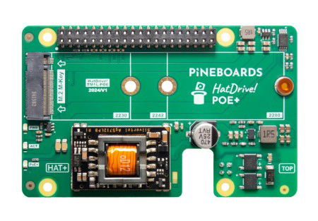 Pineboards HatDrive! PoE+ - PoE power overlay s adaptérem NVMe pro Raspberry Pi 5