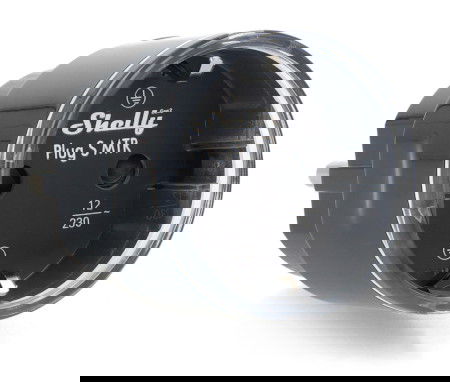 Shelly Plug S Gen3 - Chytrá WiFi / Bluetooth / Matter zásuvka s měřením energie - Černá