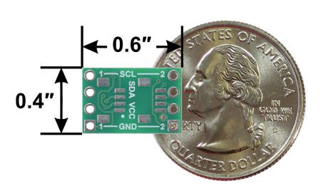 ISO1640 - Obousměrný I2C izolátor bez konektorů - 3 - 5,5 V / 2,25 - 5,5 V - Pololu 5390