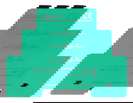 Zamel Supla GBM-03 - pojistkový modul - třífázová ochrana 3 x 500 mA