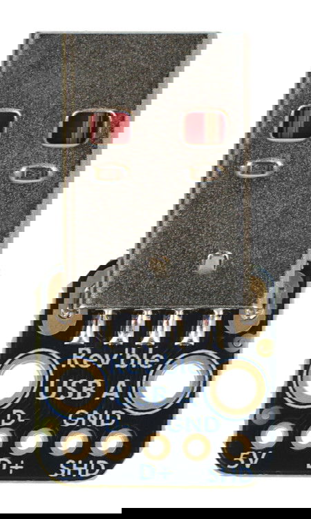 Oboustranný USB konektor typu A - konektor pro nepájivé pole - Adafruit 6001