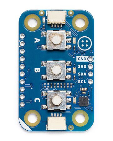 Arduino Modulino Buttons - interaktivní modul se 3 tlačítky a LED diodami - Qwiic - ABX00110