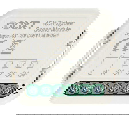 Tuya - 4kanálový mini ZigBee ovladač scén - 12 akcí - 230 V - OXT T254