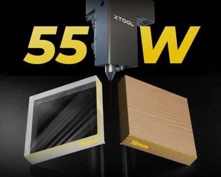 xTool P2S - CO2 laserová řezačka a gravírka - 55 W - perleťově bílá