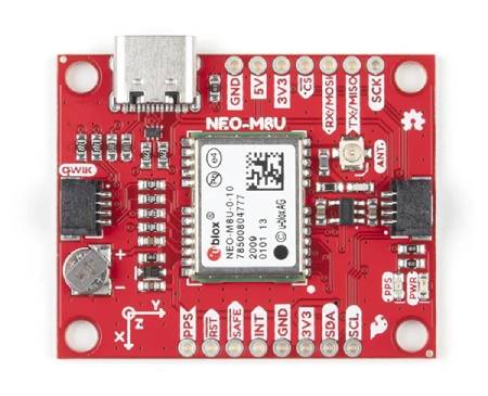 GPS modul NEO-M8U - Odpočet - Qwiic - SparkFun GPS‑16329