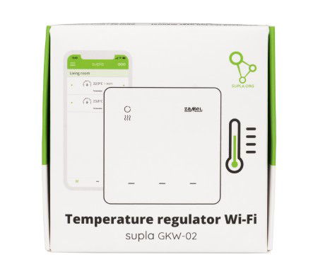 Zamel Supla GKW-02 - regulátor topení - WiFi - aplikace pro Android / iOS - černý