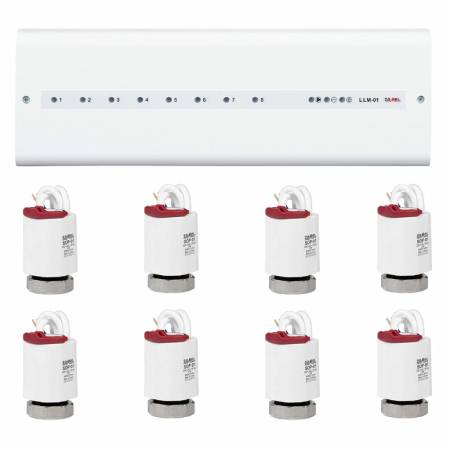 Zamel Supla ZSP-01 - sada pro ovládání podlahového vytápění - ovládací lišta LLM-01 + pohony SOP-01 - 230 V