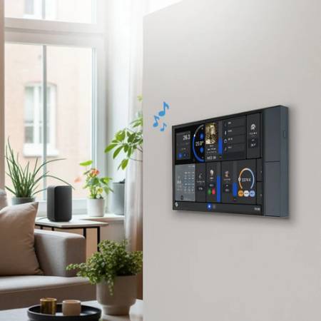 Shelly Wall Display XL - Chytrý ovládací panel s 5A WiFi/Bluetooth relé - Šedý