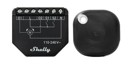 Shelly Shutter + BLU Button Tough 1 - ovladač rolety + tlačítko pro aktivaci akcí a scén - WiFi / Bluetooth