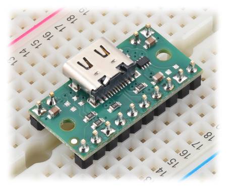 Napájecí konektor USB typu C s multiplexorem TPS2116 - usb09a - Pololu 3728