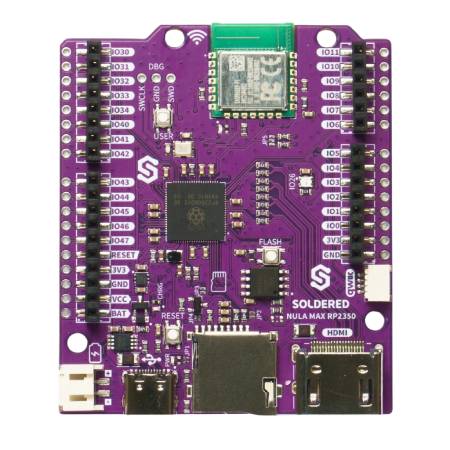 NULA Max RP2350 - Vývojová deska pro Arduino - bez konektorů - Pájená 333351