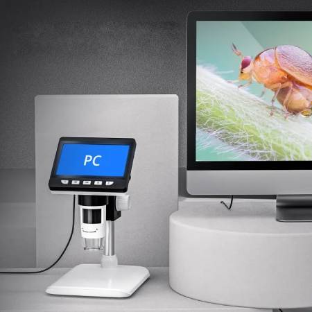 Digitální mikroskop 307B - 1000x 2 MPx 8 LED - 4,3'' LCD displej