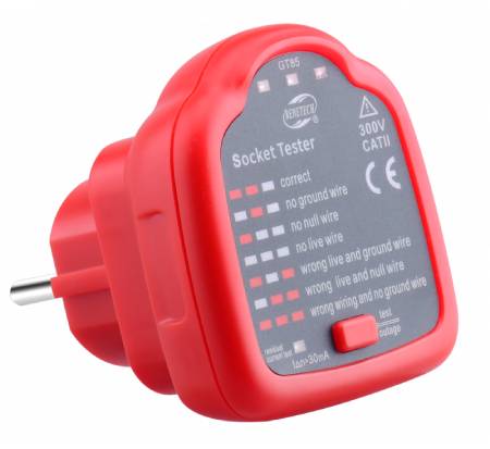 Tester zásuvek 230V RCD - Benetech GT85
