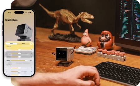 StackChan - interaktivní desktopový robot s umělou inteligencí s otevřeným zdrojovým kódem pro učení programování a automatizace - M5Stack K151