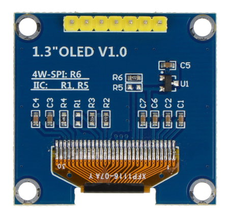 1,3'' OLED displej 128 x 64 px SPI - SH1106 - bílý