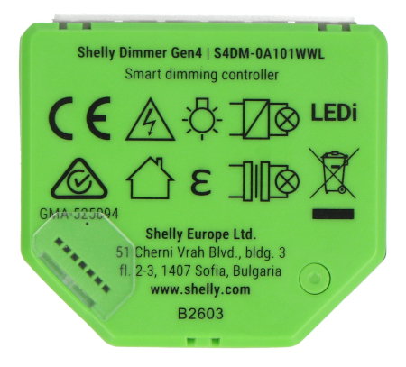 Shelly Dimmer Gen4 - Chytrý stmívač světel WiFi / Bluetooth / ZigBee / Matter